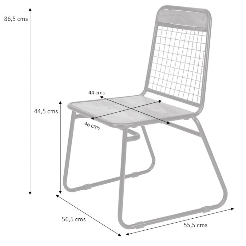 Chaise de salle à manger en bois et acier Xanna
