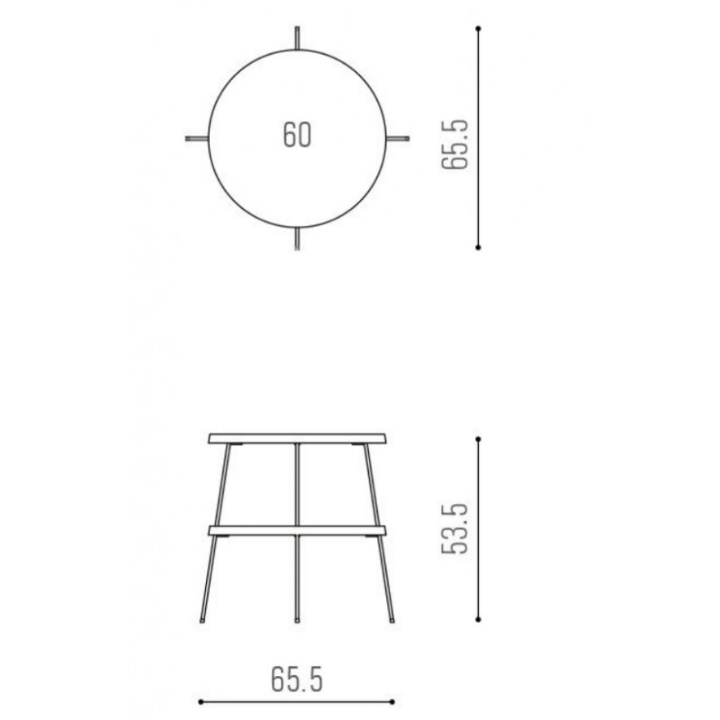 Mesa auxiliar nordica Top