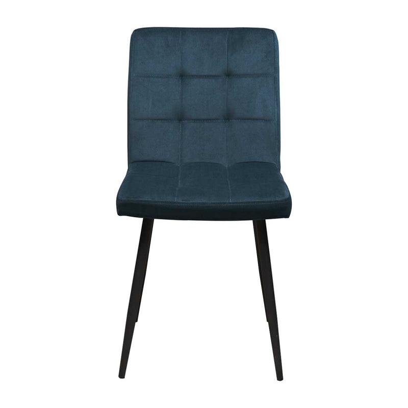 Silla comedor tapizada terciopelo gris Julia