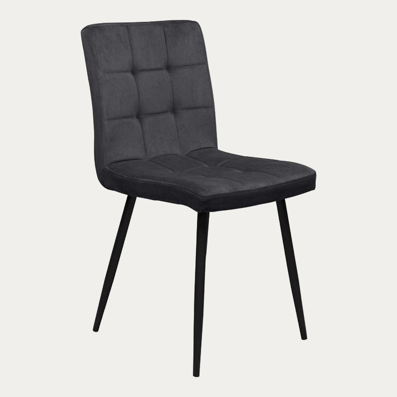 Silla comedor tapizada terciopelo gris Julia