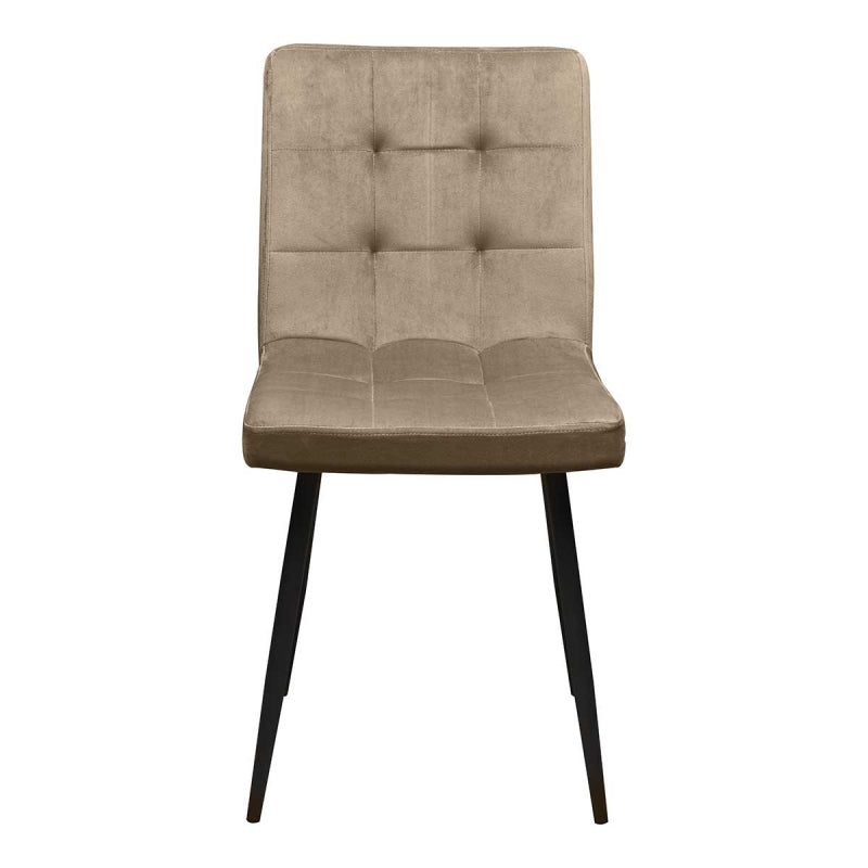 Silla comedor tapizada terciopelo gris Julia