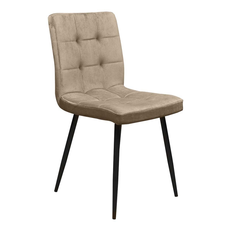 Silla comedor tapizada terciopelo gris Julia