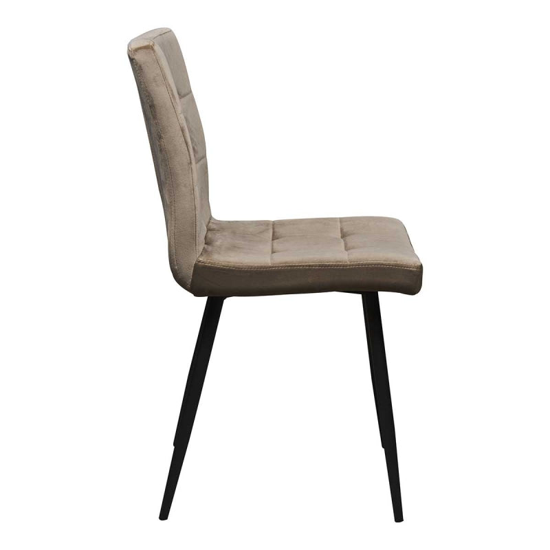 Silla comedor tapizada terciopelo gris Julia