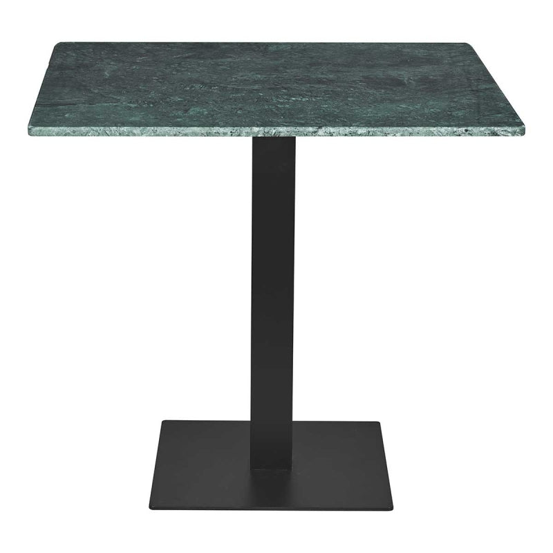 Mesa base reina tapa mármol cuadrado verde 70x70