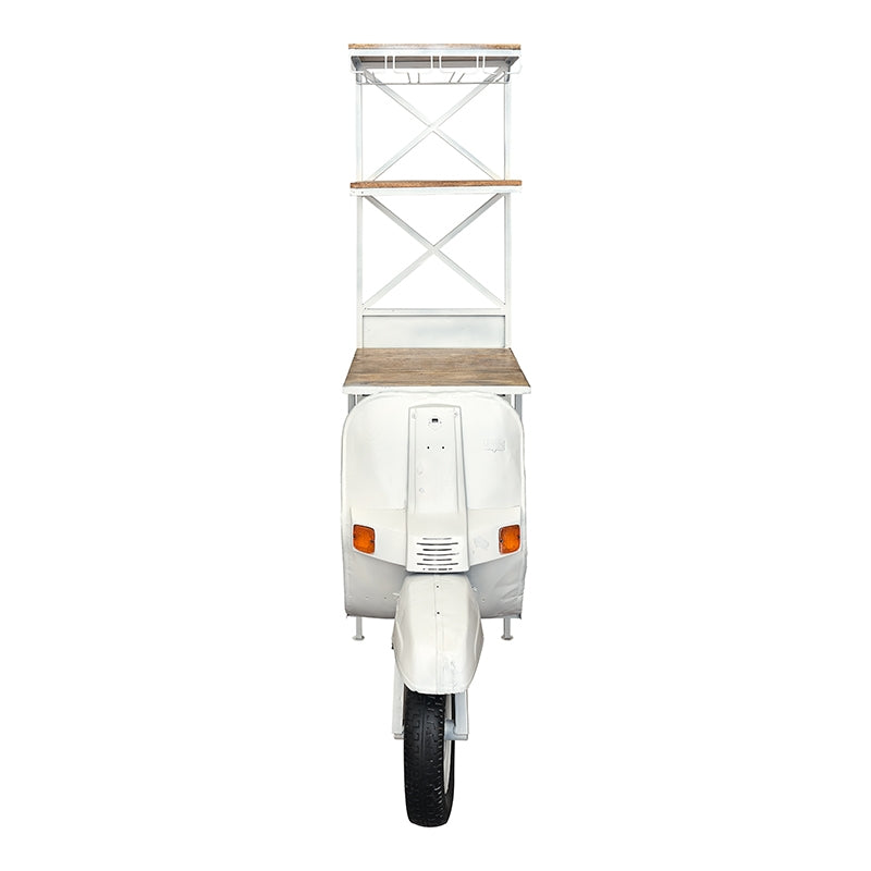 Estantería vintage Scooter Vespa blanca