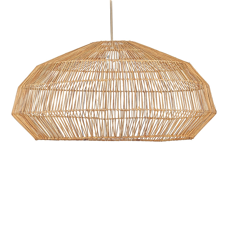 Lampara de techo rattan Telva natural D69