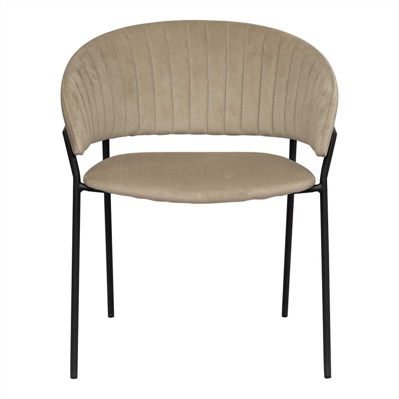 Silla Comedor Velvet Diana acero negro Beige