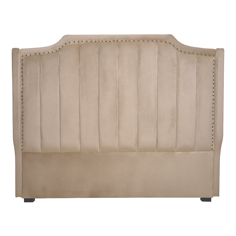 Cabecero de cama terciopelo Chicago beige