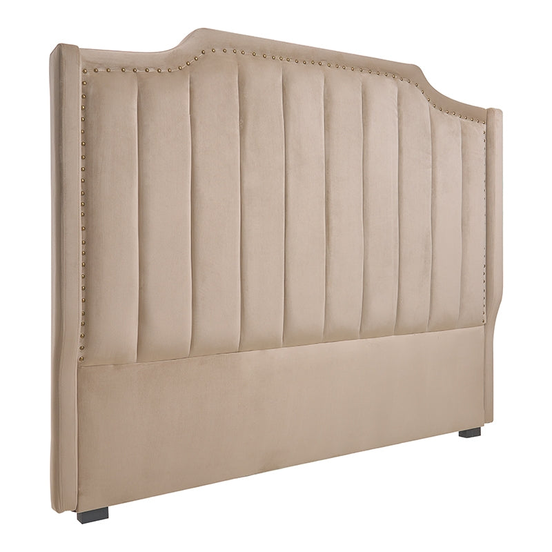 Cabecero de cama terciopelo Chicago beige