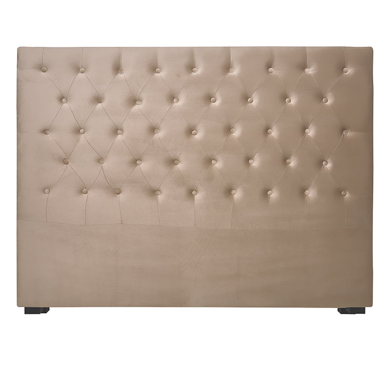 Cabecero de cama terciopelo Brooklyn beige