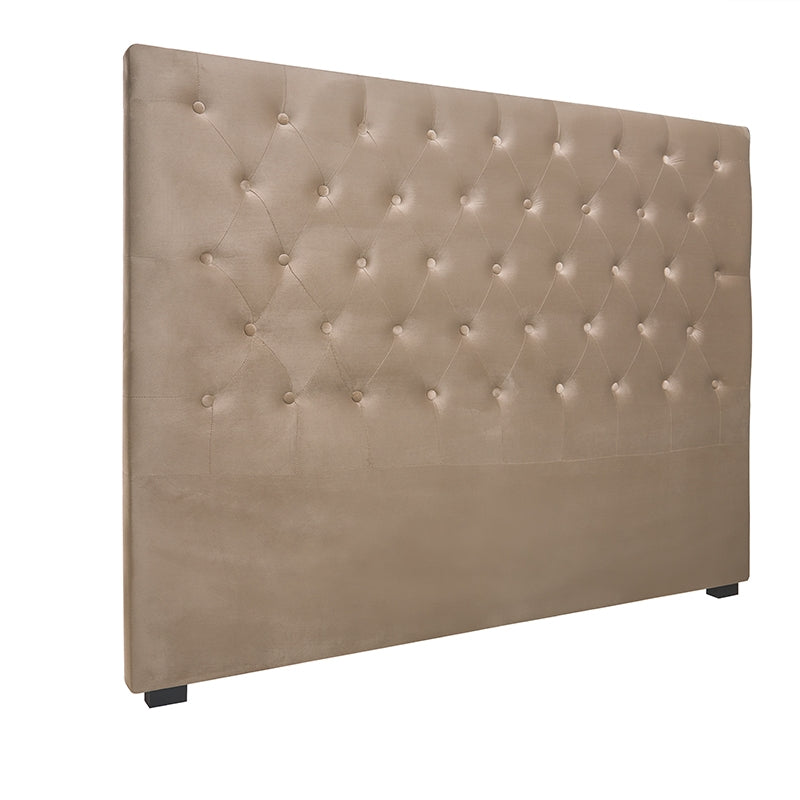 Cabecero de cama terciopelo Brooklyn beige