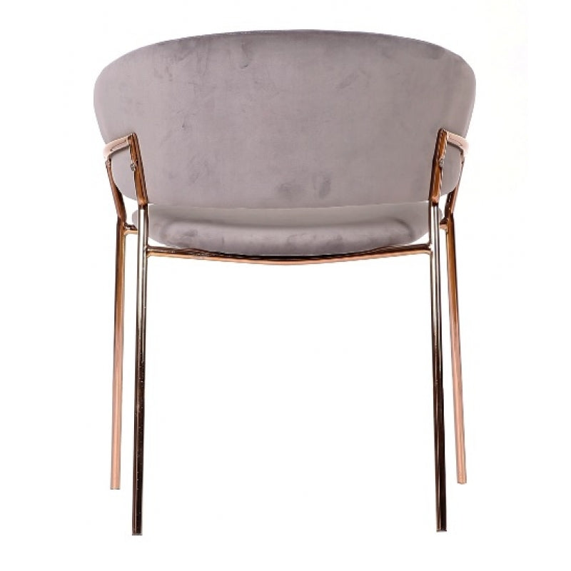 Silla Comedor Velvet Diana Gold Gris