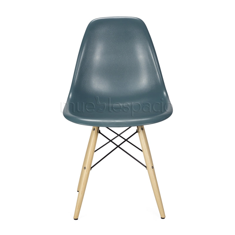 Cadeira de madeira ABS de plástico azul esverdeado