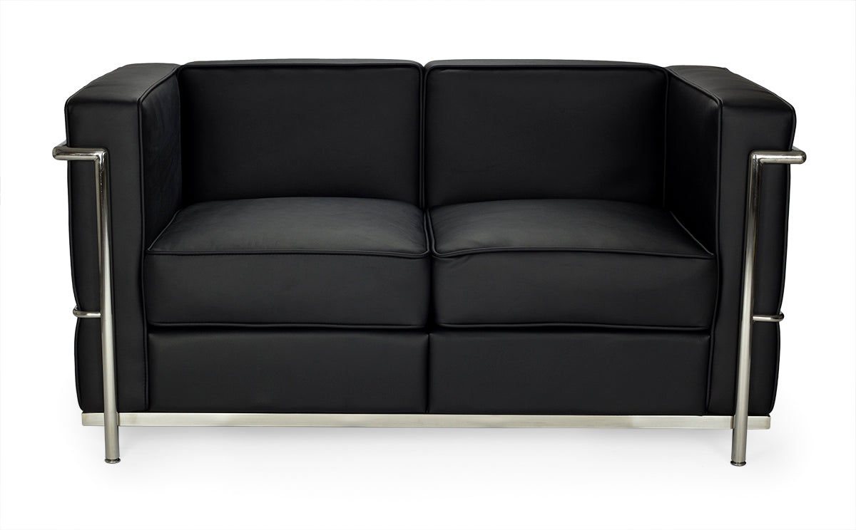 Sofa de diseño Lecor semipiel 2 plazas