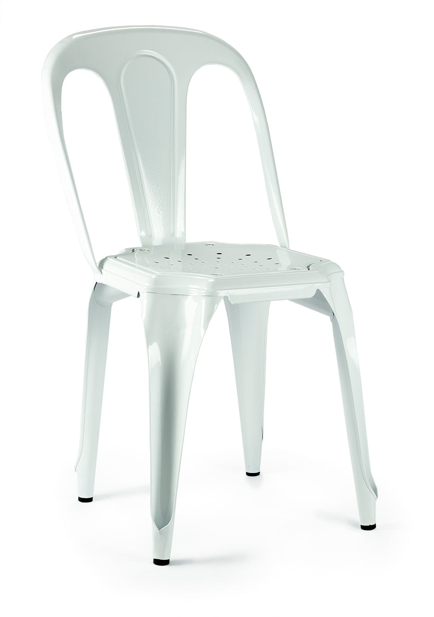 Silla de comedor vintage Mara blanco