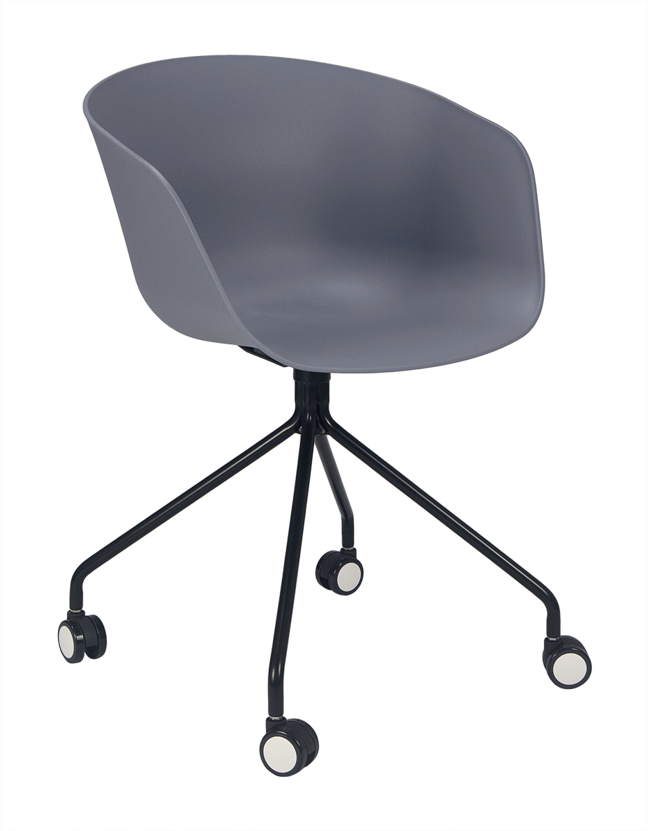 Cadeira de escritório Dunia Grey com rodas