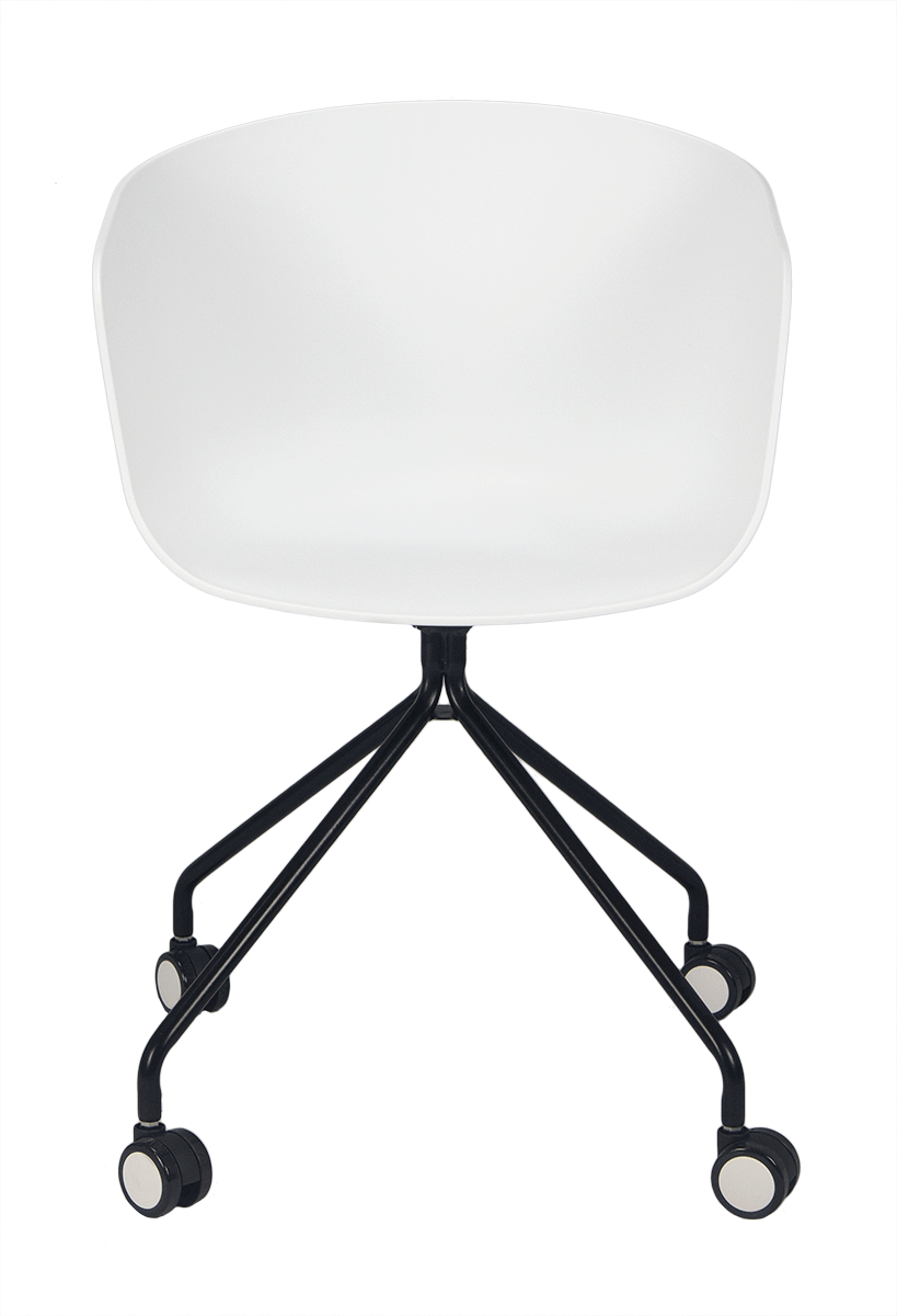 Silla de oficina con ruedas Dunia Blanco