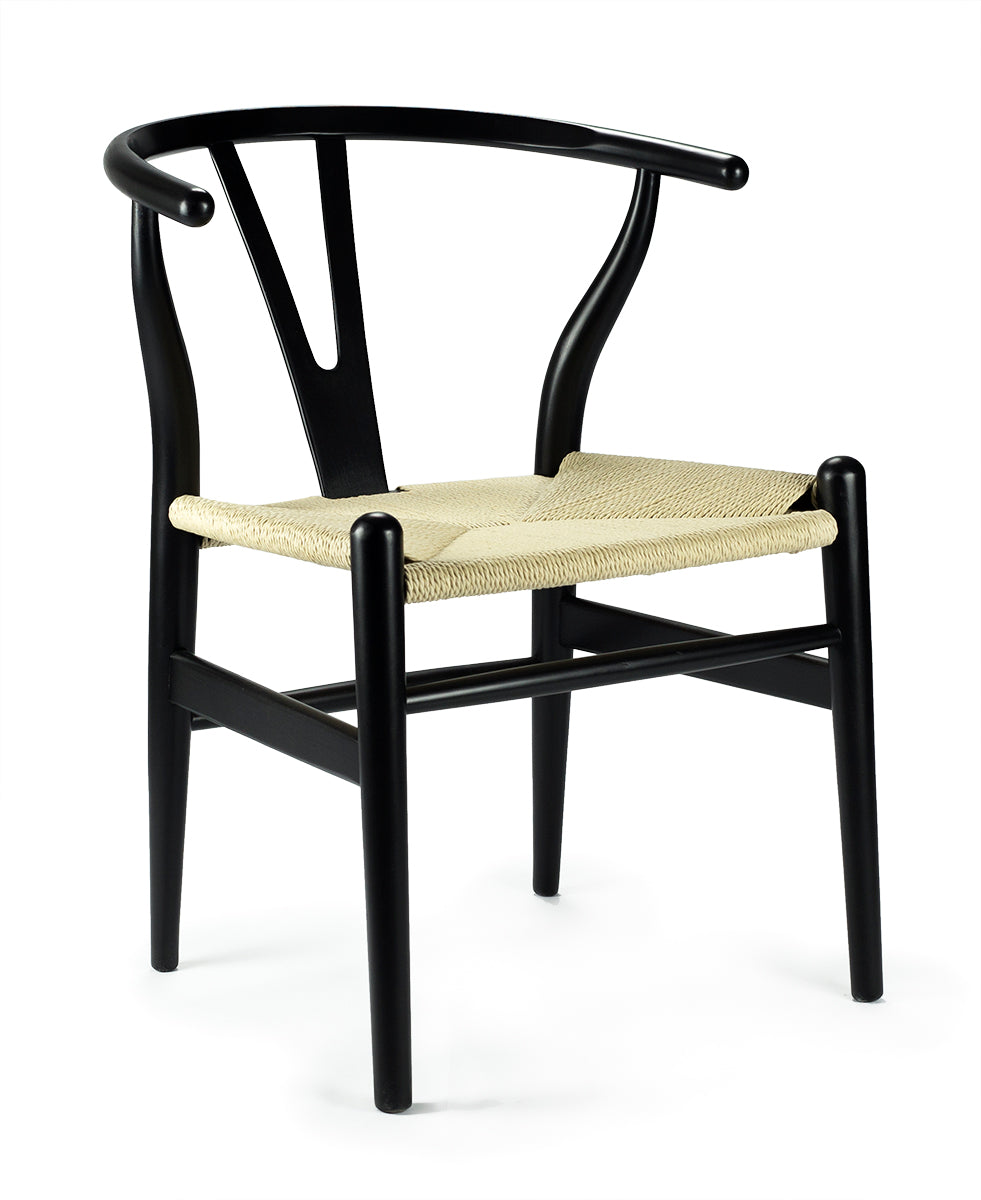 Chaise de salle à manger laquée Wegner Ch24