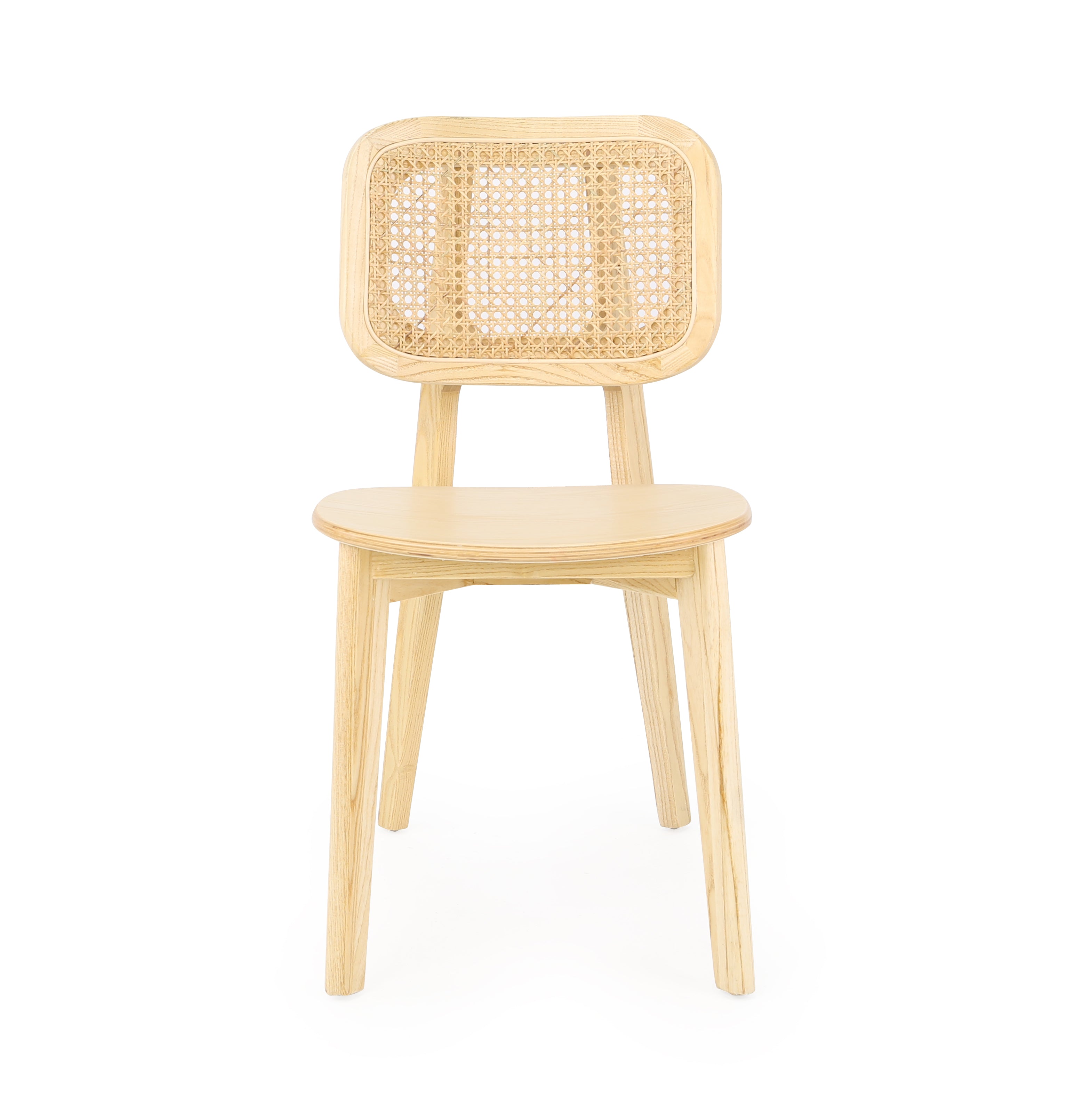 Silla de comedor de madera de olmo natural Ibis