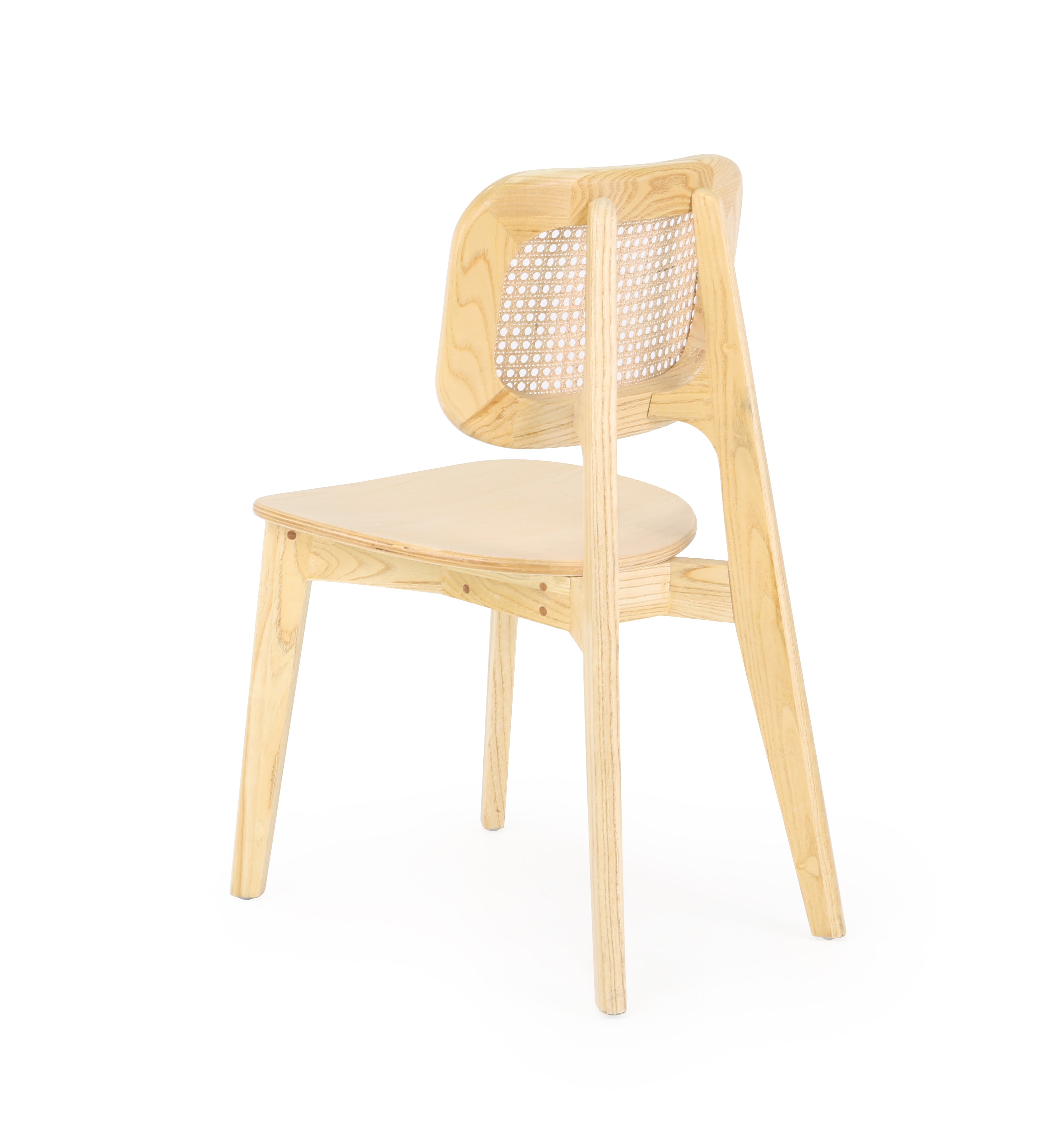 Silla de comedor de madera de olmo natural Ibis