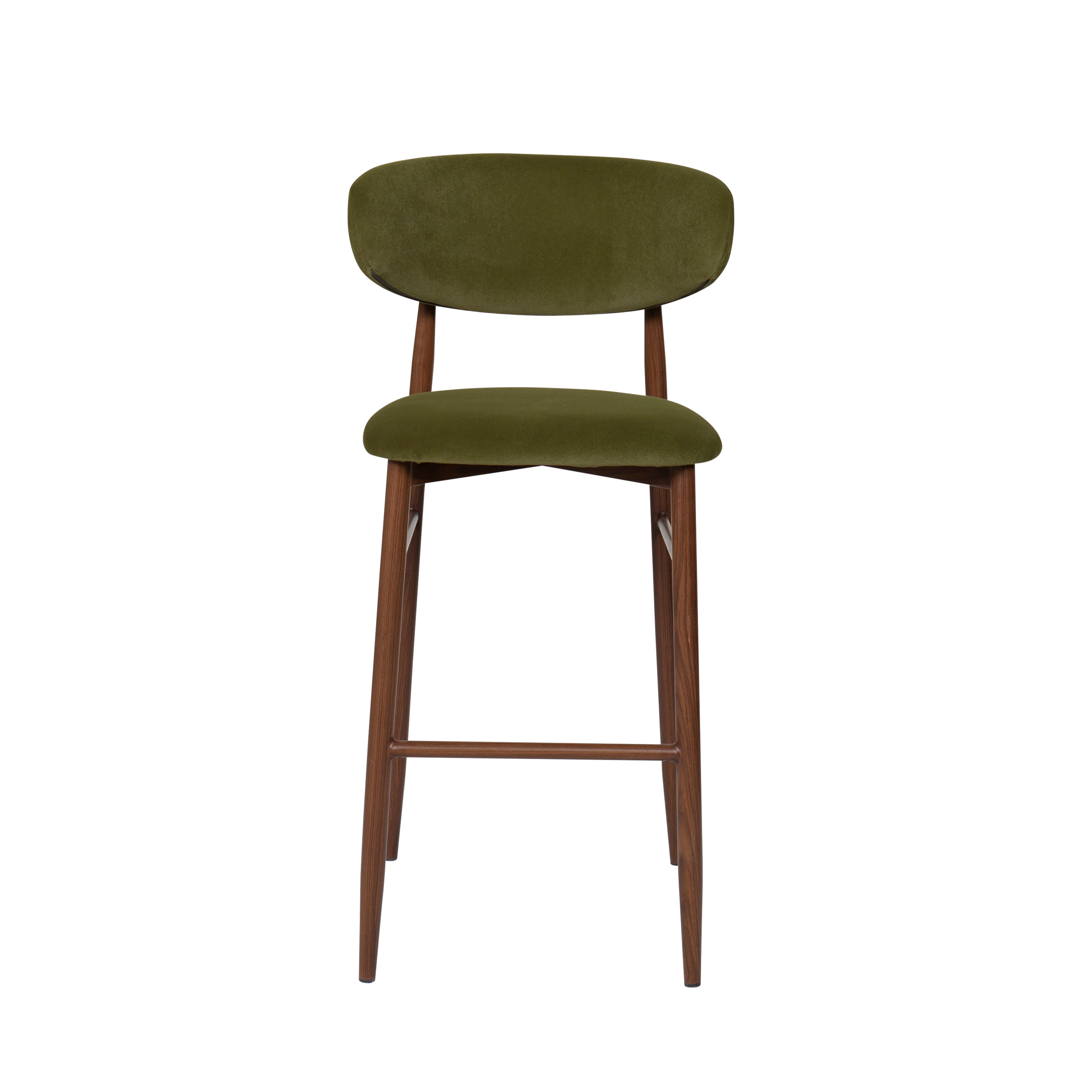 Taburete nórdico tapizado Lux 75cm Verde Oliva
