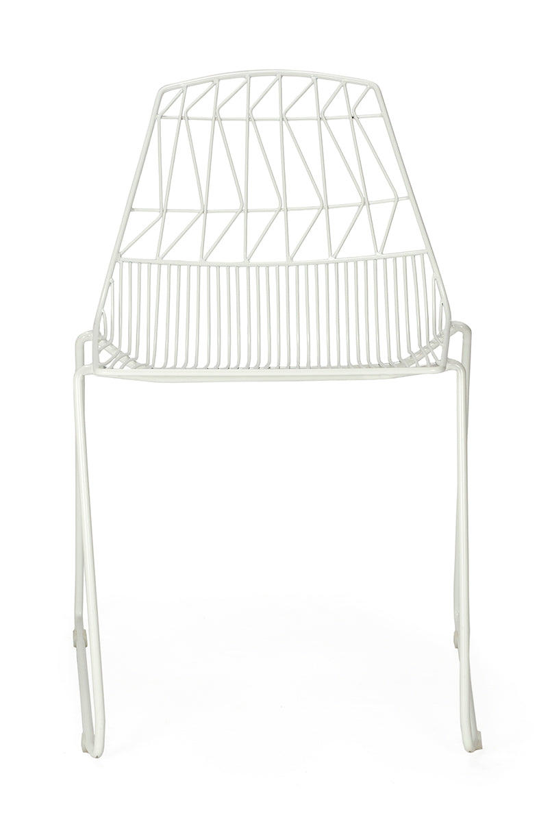 Cadeira exterior branca de design Lyon