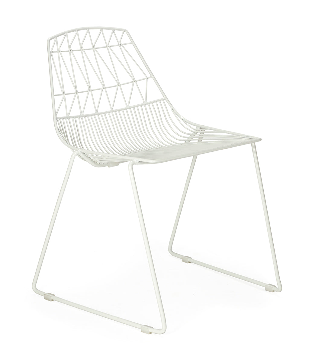 Cadeira exterior branca de design Lyon