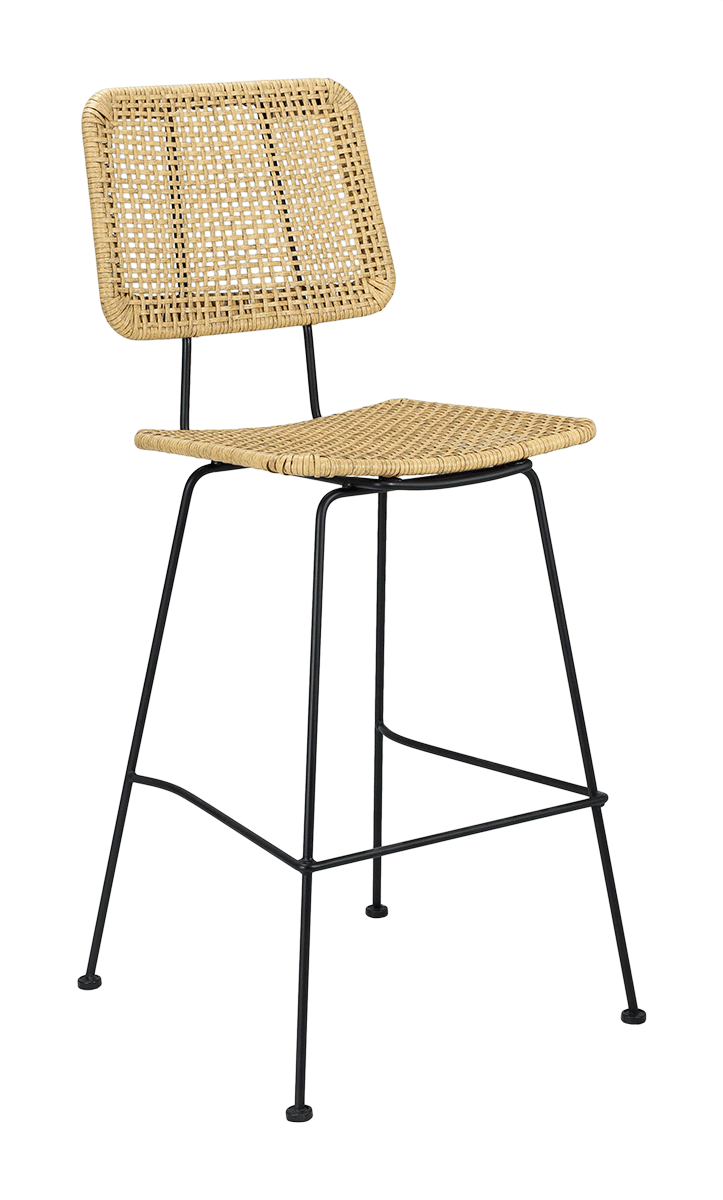 Tabouret de bar en rotin naturel Bianca