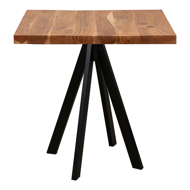 Mesa de hostelería acero y madera acacia Karlo