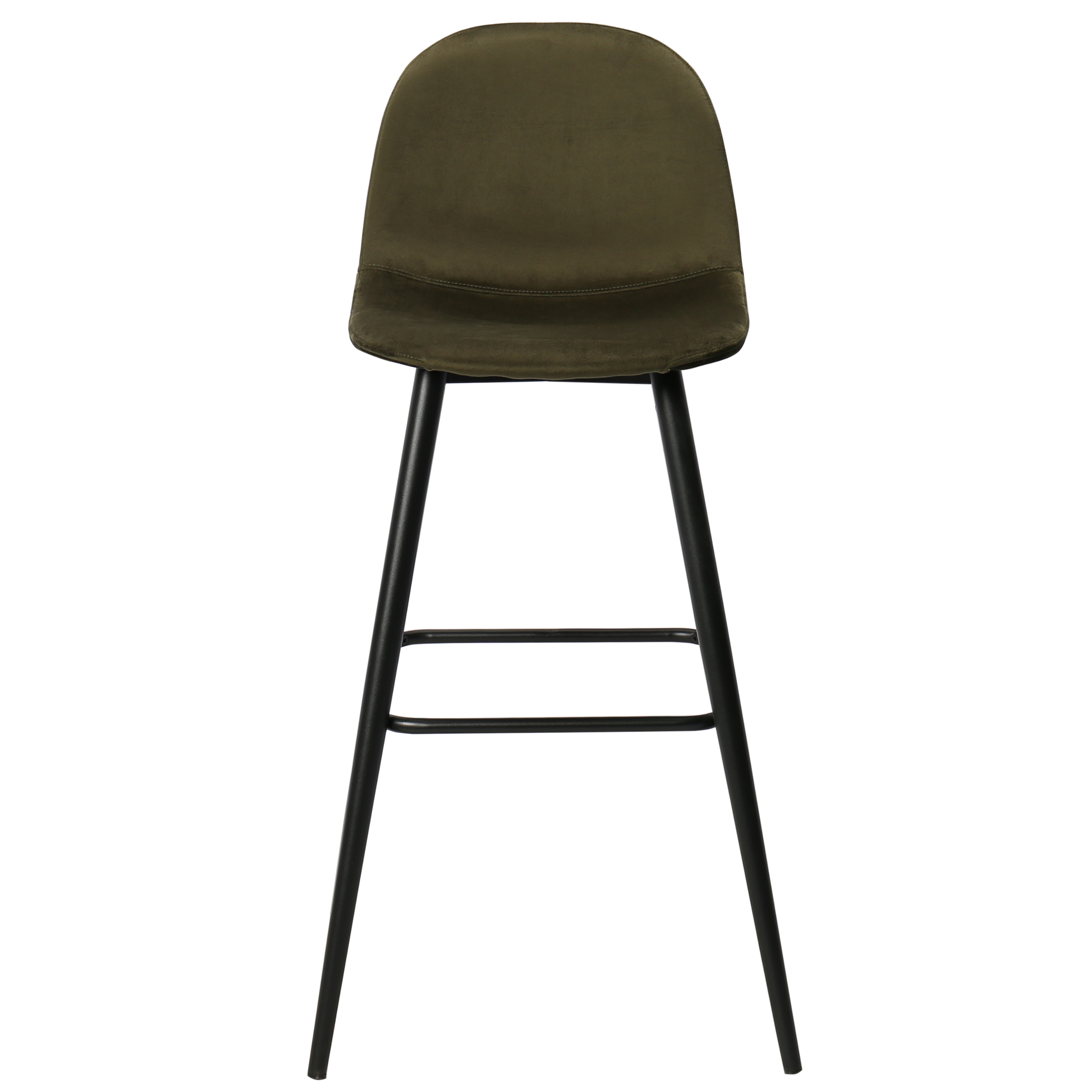 Tabouret de bar en velours vert Brain