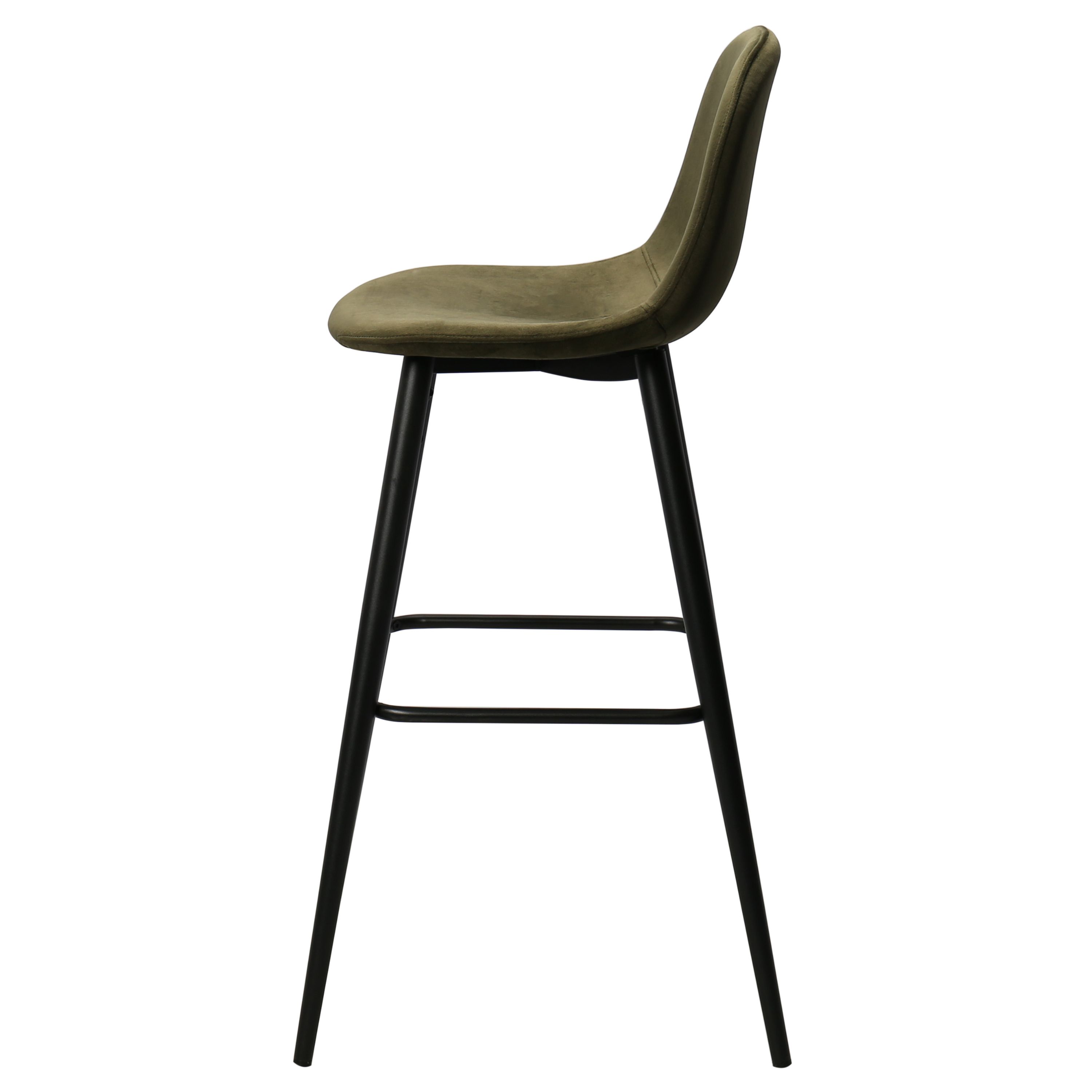 Tabouret de bar en velours vert Brain