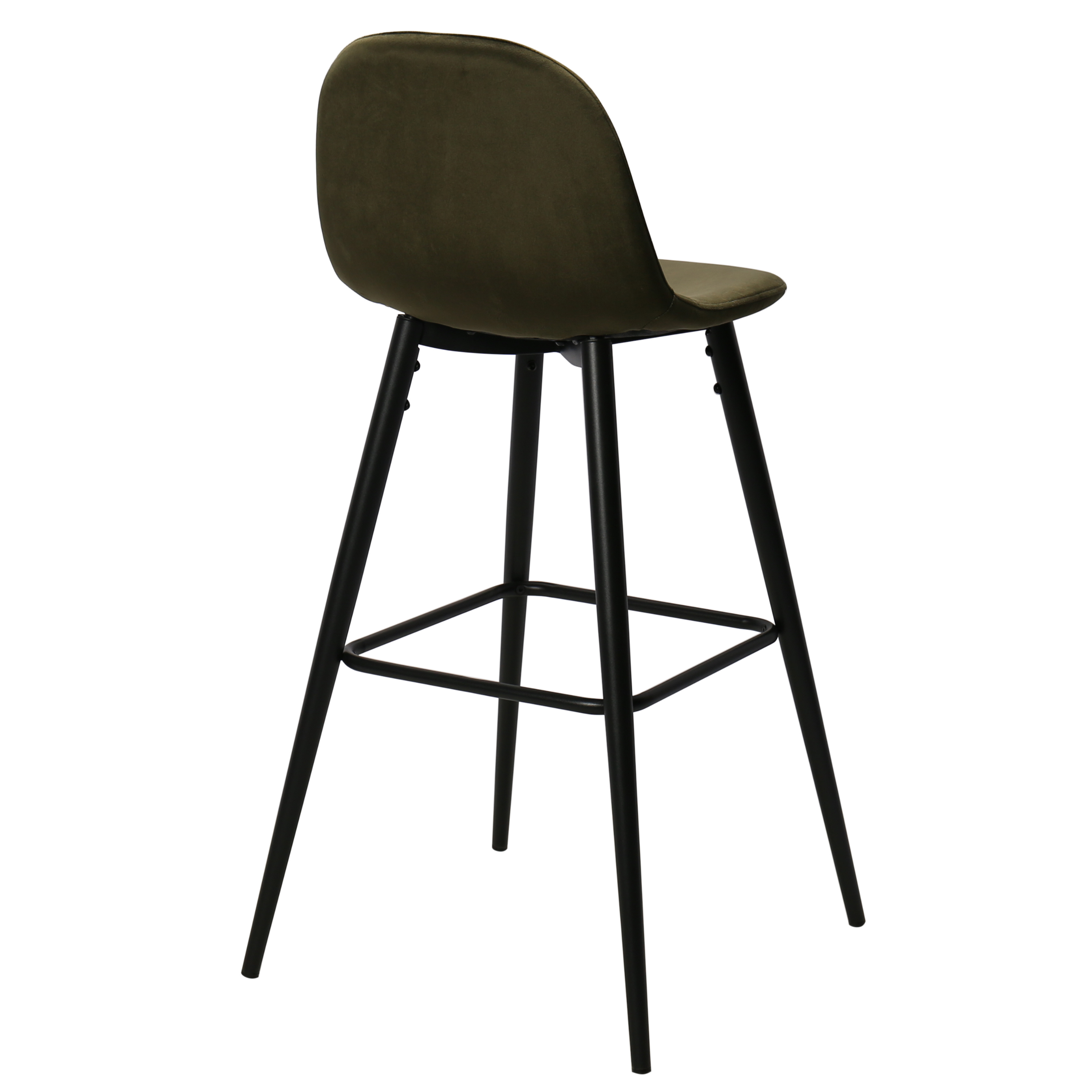 Tabouret de bar en velours vert Brain