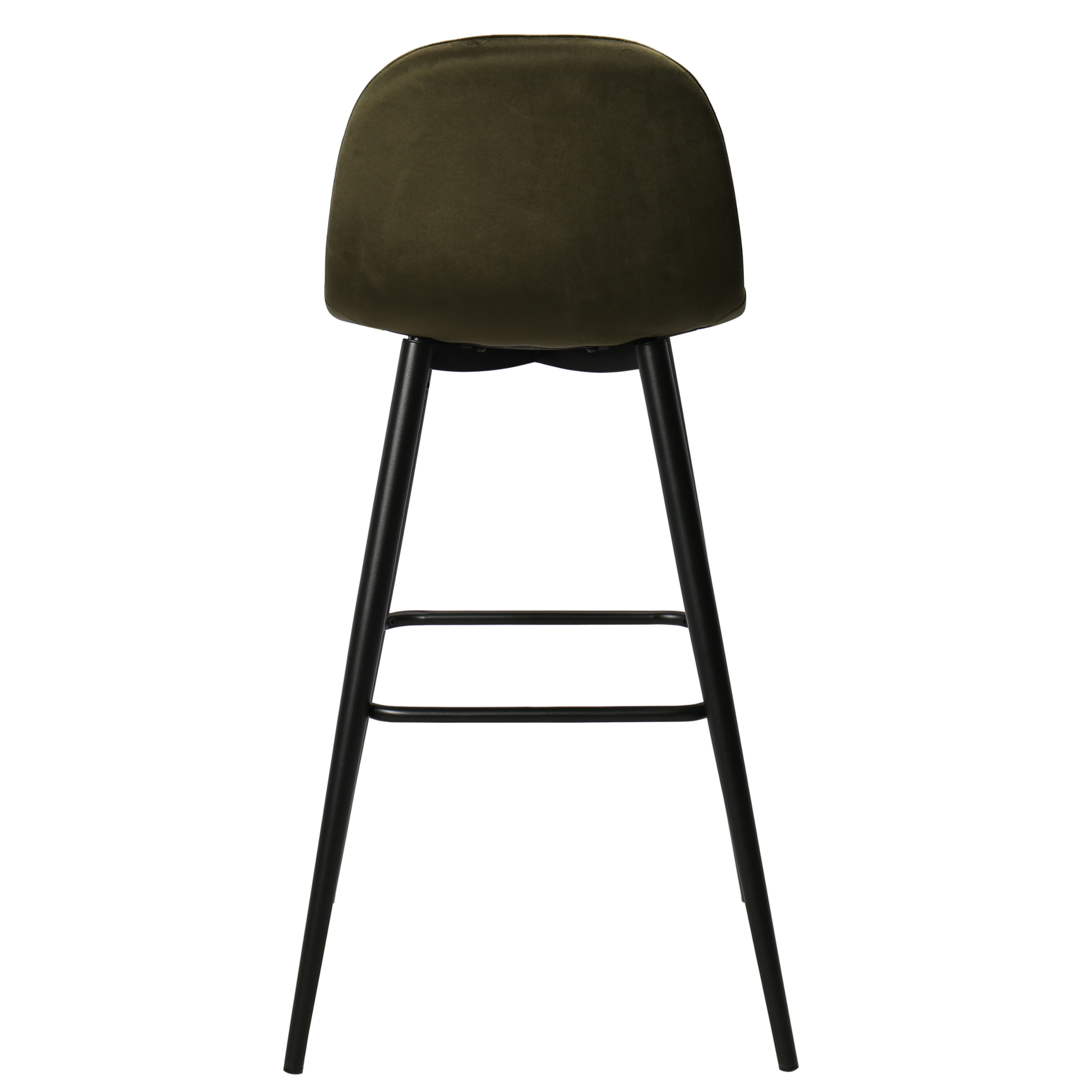 Tabouret de bar en velours vert Brain