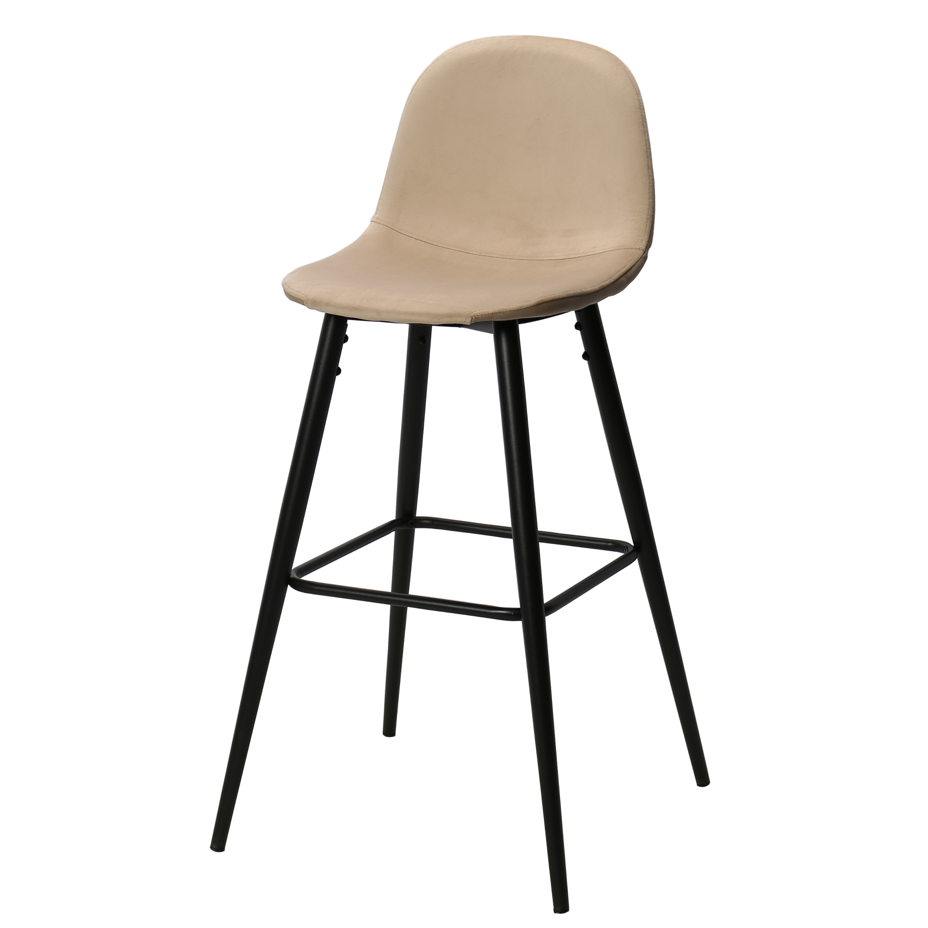 Tabouret de bar en velours vert Brain