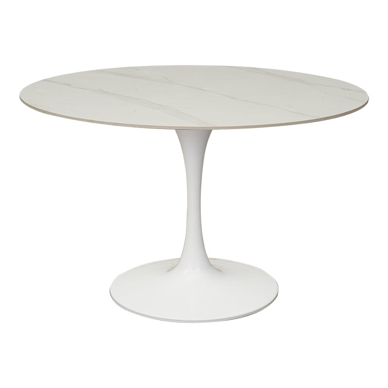 Mesa de comedor piedra sinterizada tulip blanca Ø80-90-100-120-130