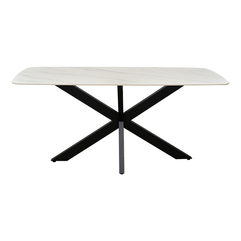 Mesa de comedor base negra tablero rectangular 160x80 Lexum