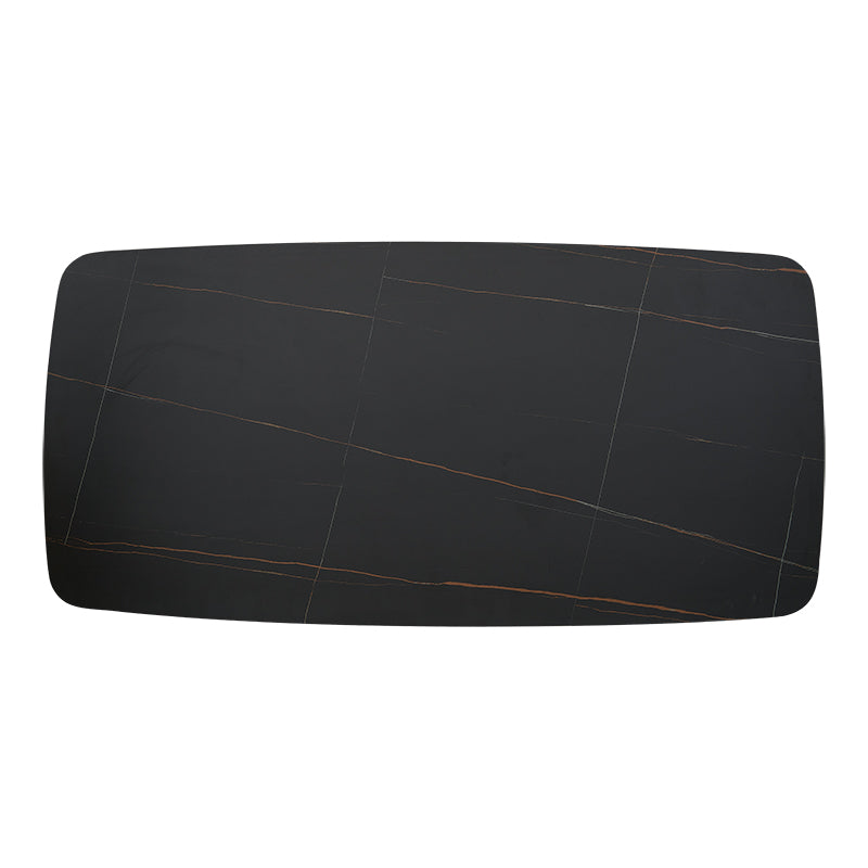 Mesa de comedor Coupra Negro Rectangular 160/180 piedra sinterizada