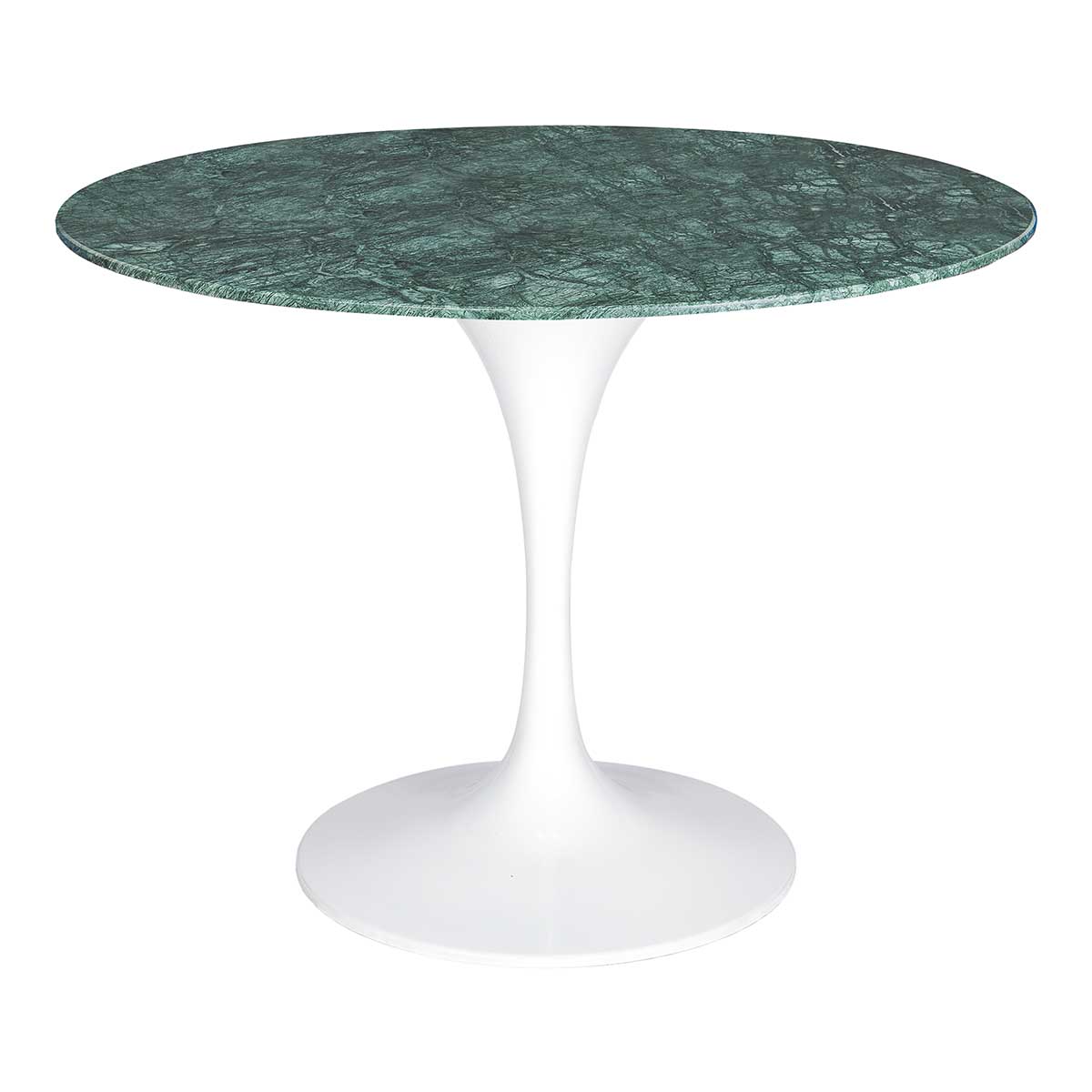 Table à manger tulipe marbre noir vert 120cm