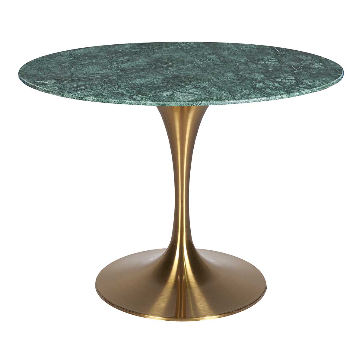 Table à manger tulipe marbre noir vert 120cm