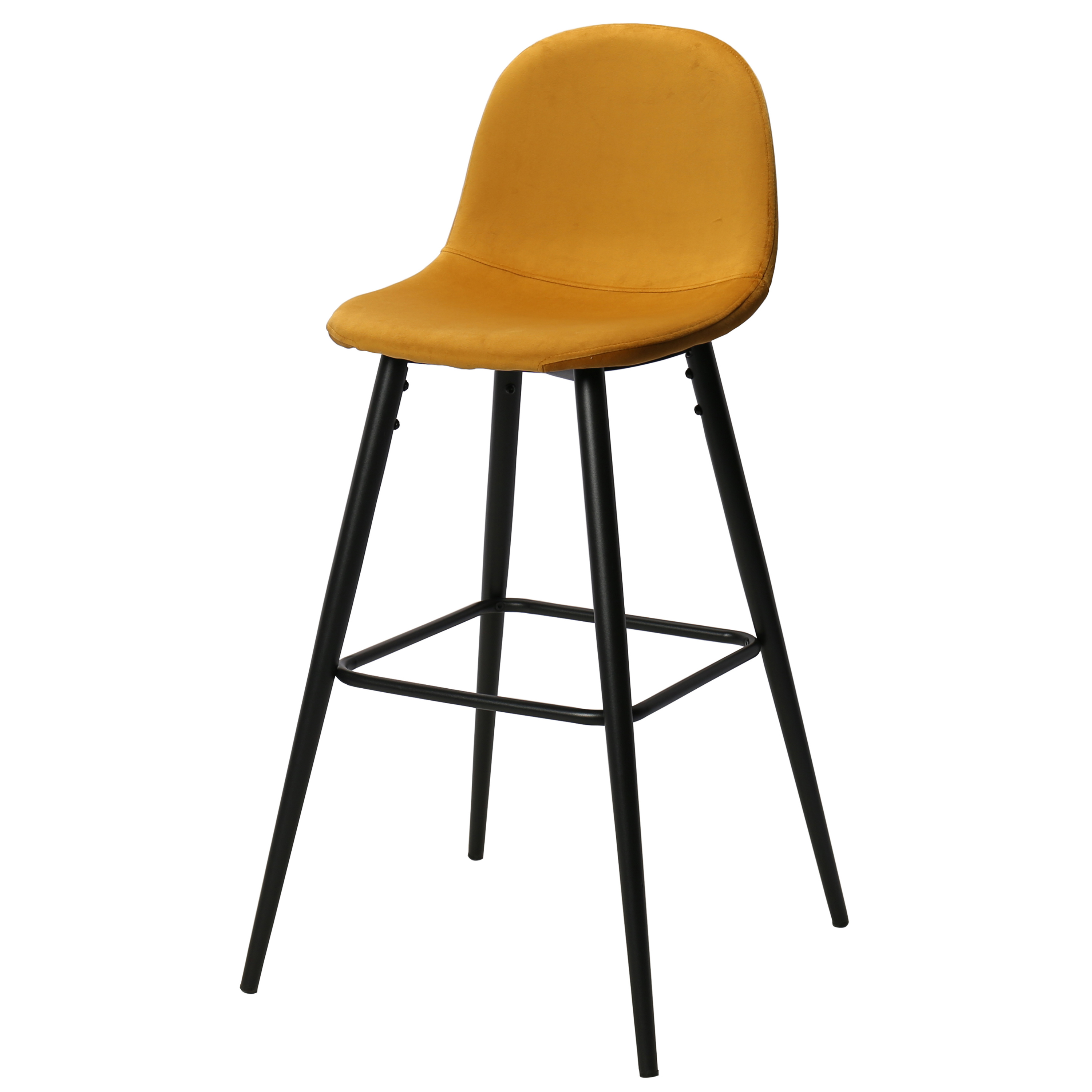 Tabouret de bar en velours vert Brain