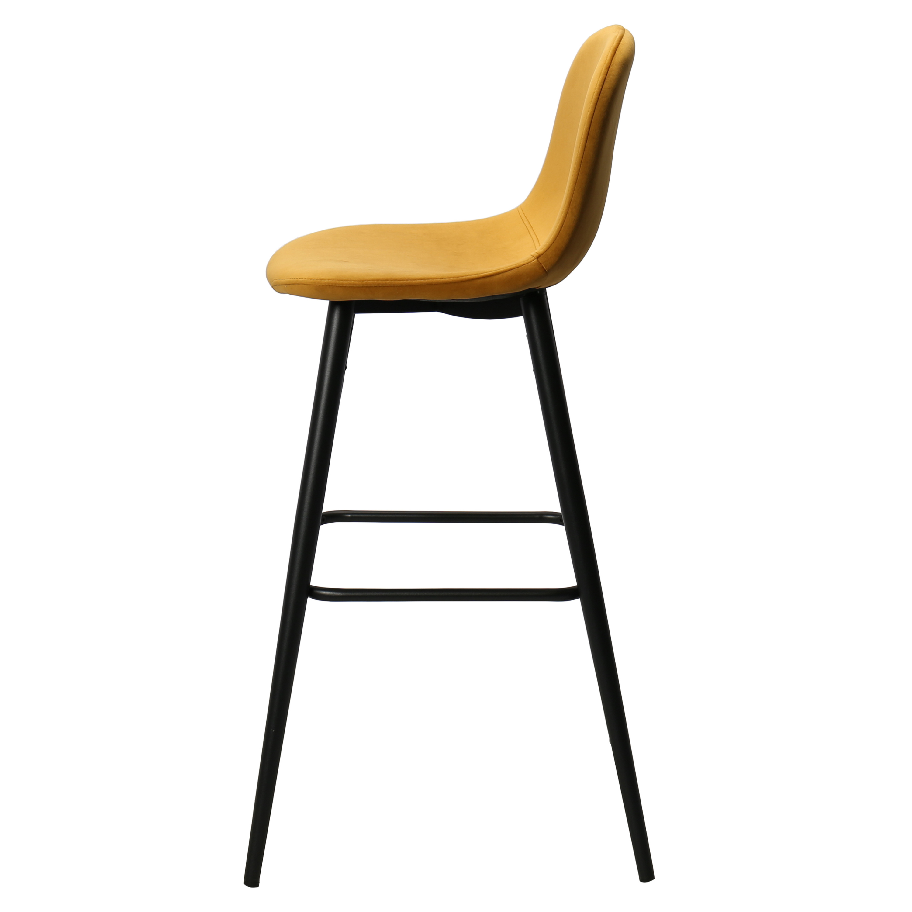 Tabouret de bar en velours vert Brain