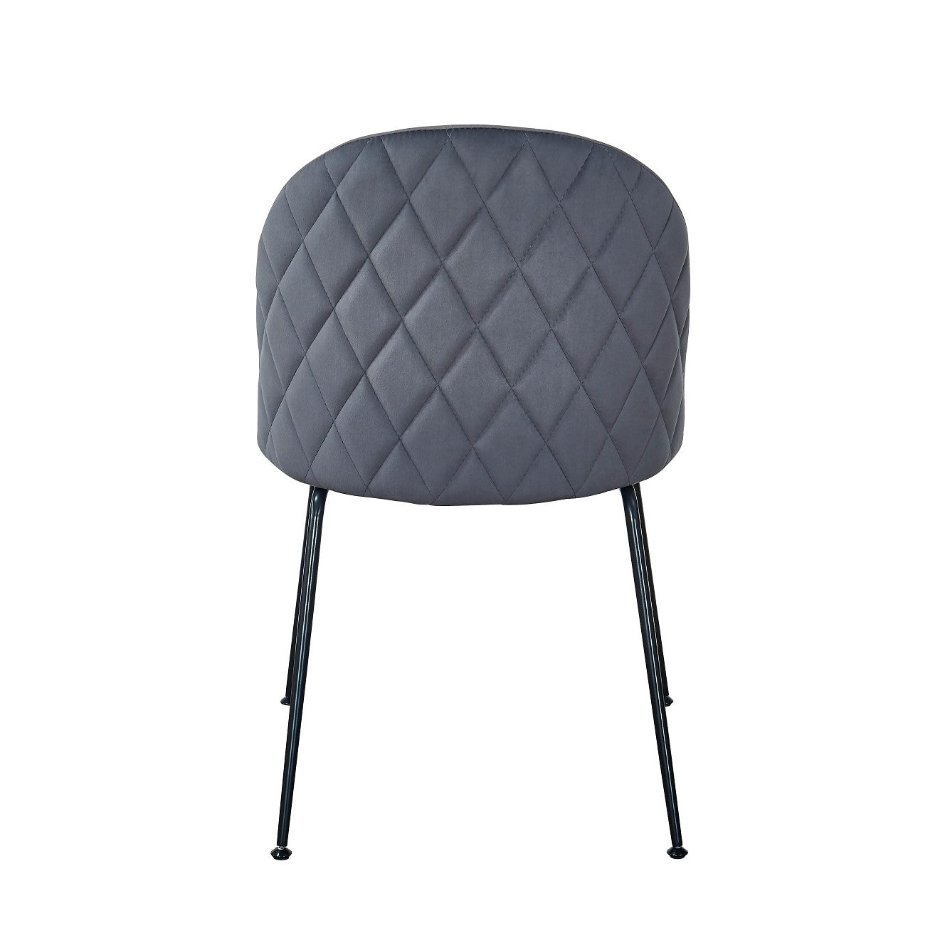 Chaise de salle à manger en velours bleu Rosi