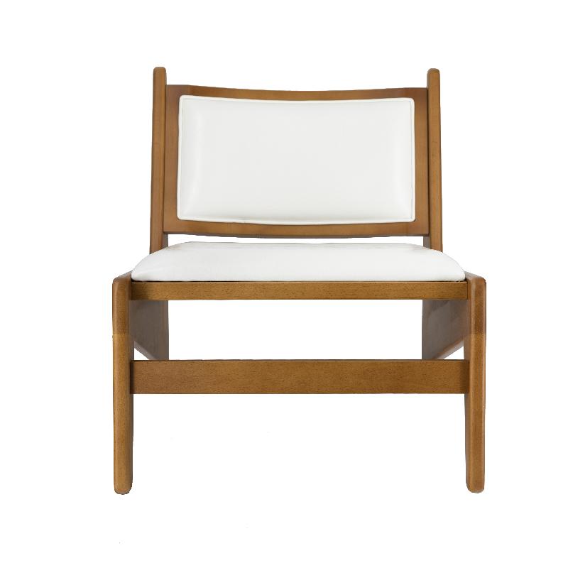 Silla relax madera y cuero ecológico Kirat