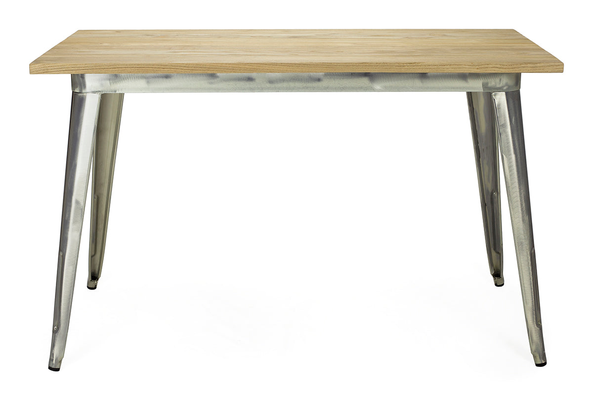Table Vita en bois naturel 120 galvanisé