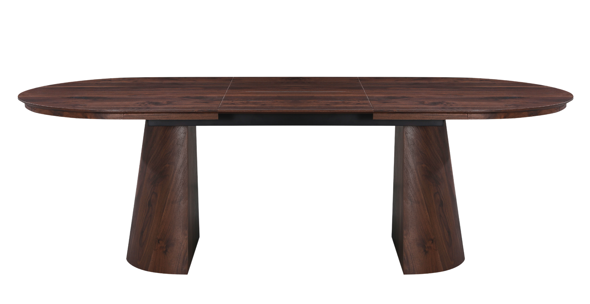 Mesa de comedor ovalada extensible 180-240 nogal Nil