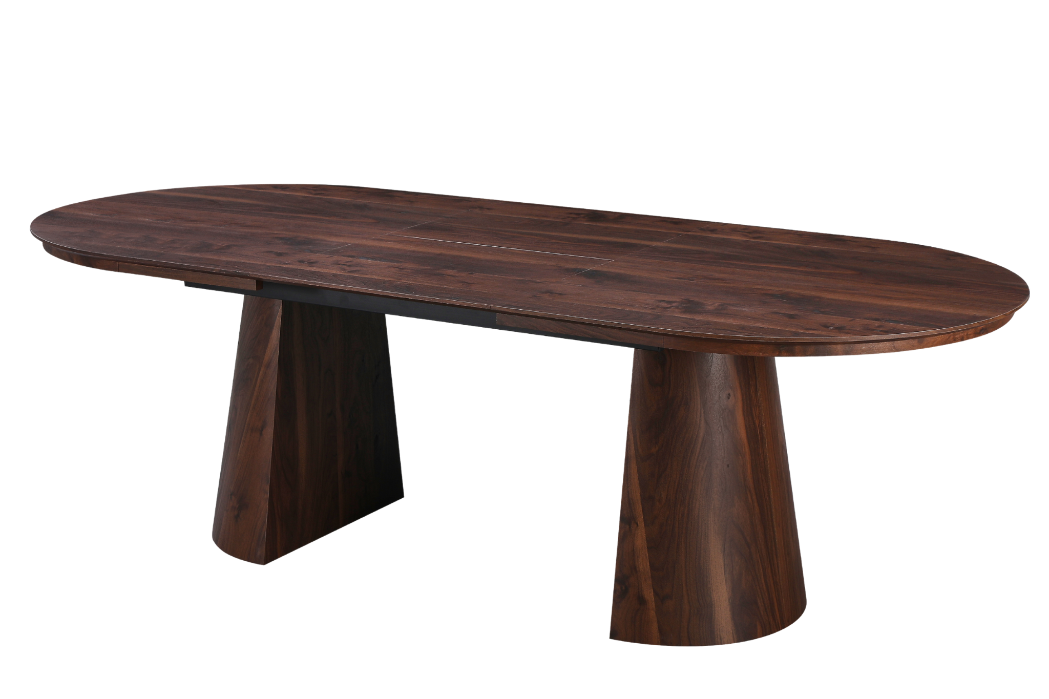 Mesa de comedor ovalada extensible 180-240 nogal Nil