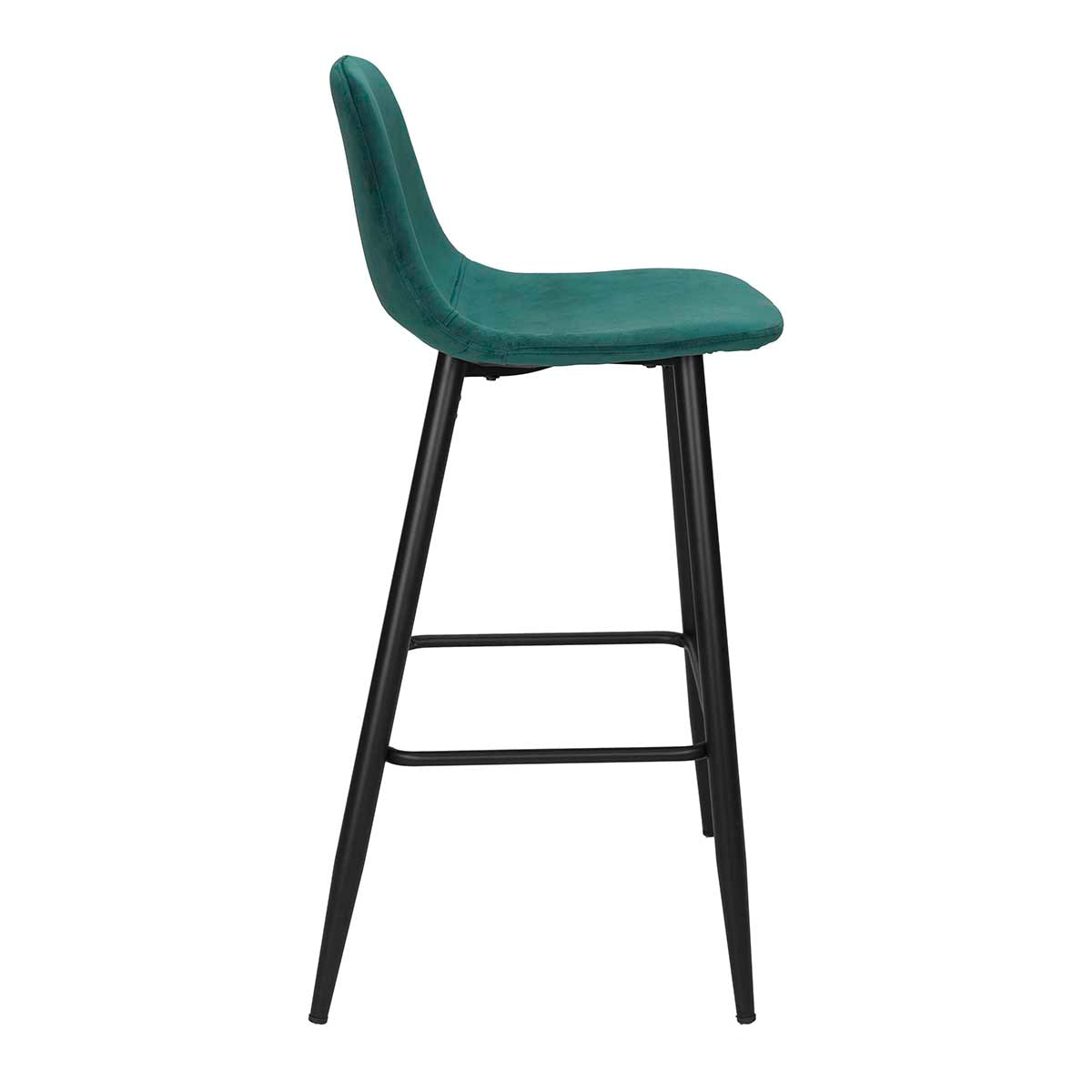 Tabouret de bar en velours vert Brain