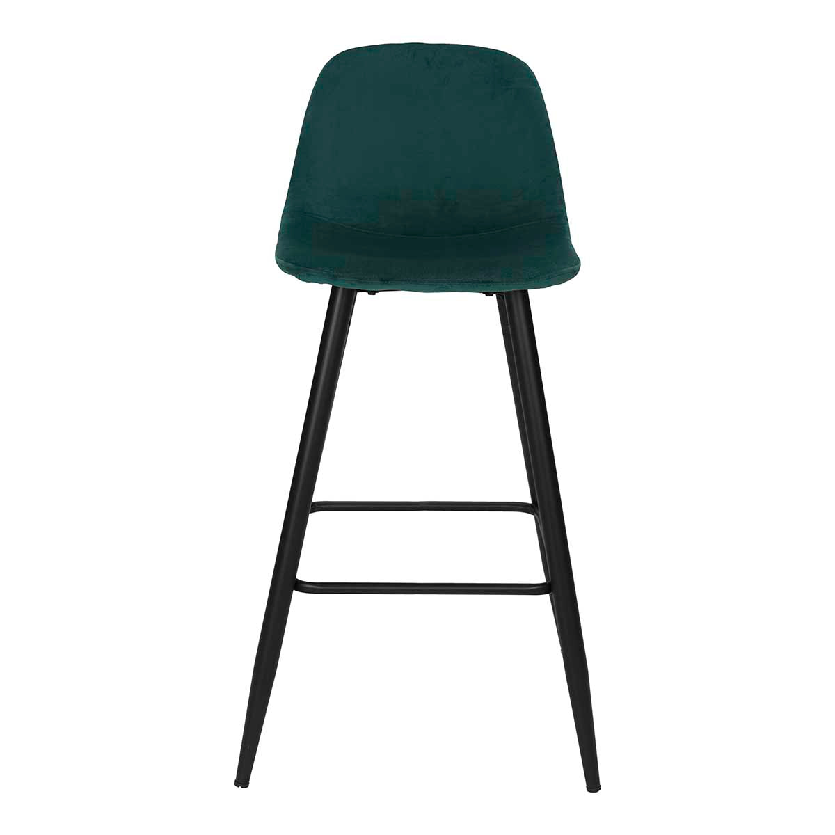 Tabouret de bar en velours vert Brain