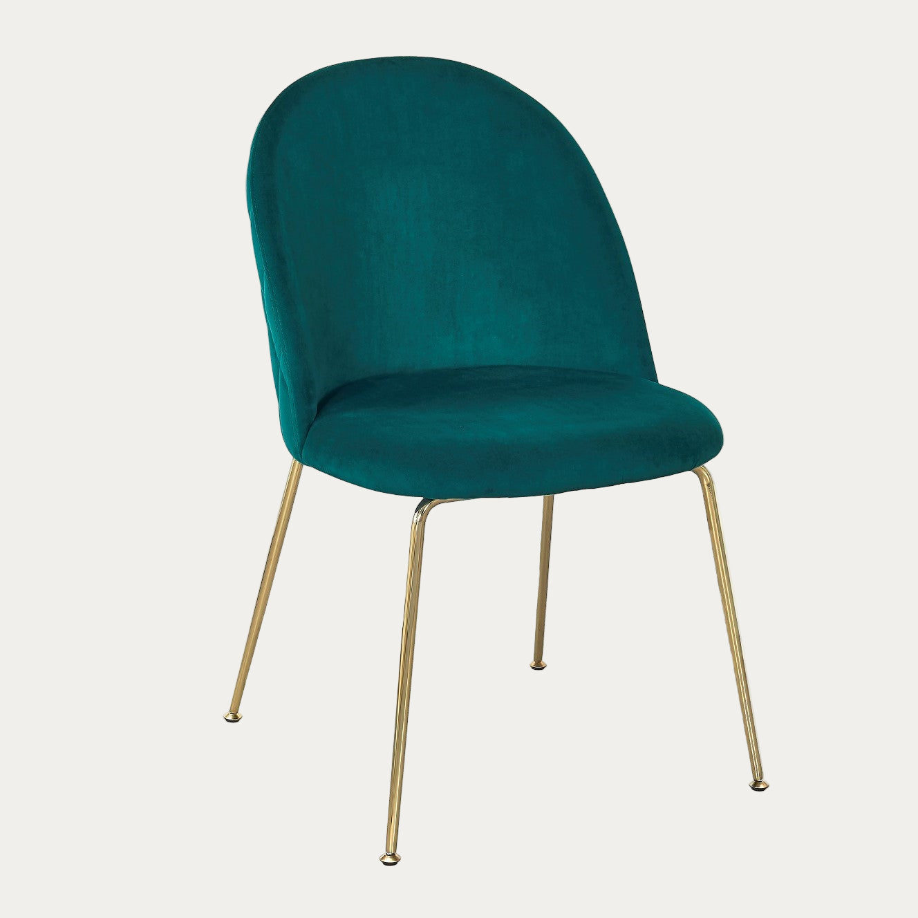 Silla comedor Rosi Gold terciopelo gris