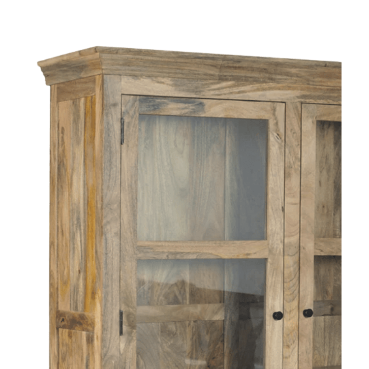 Alacena rústica de madera de mango Olide 3 puertas